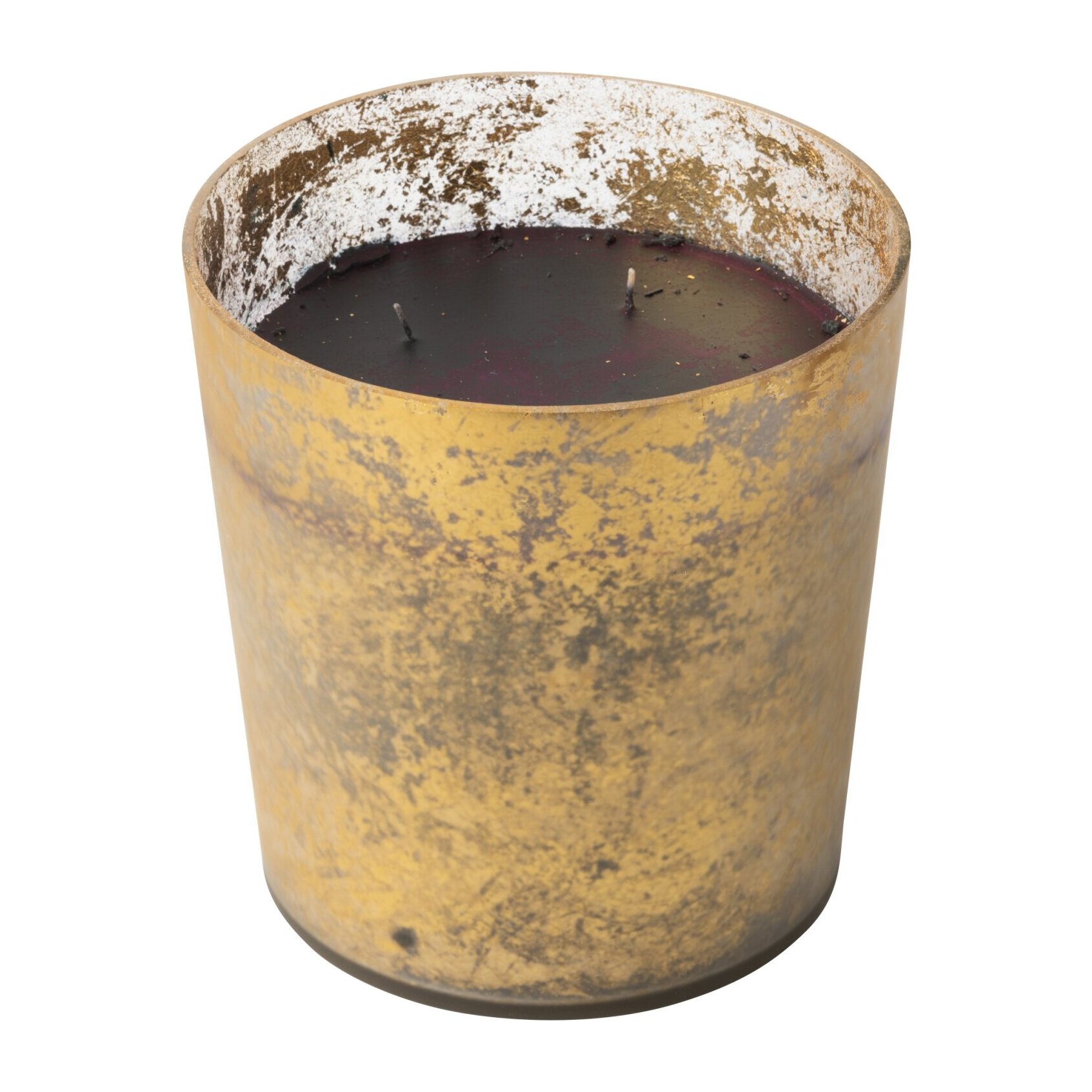 J-Line bougie parfumée M-Chic - Oud & Amber - verre - or/noir - large - 140H