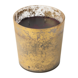 J-Line bougie parfumée M-Chic - Oud & Amber - verre - or/noir - large - 140H