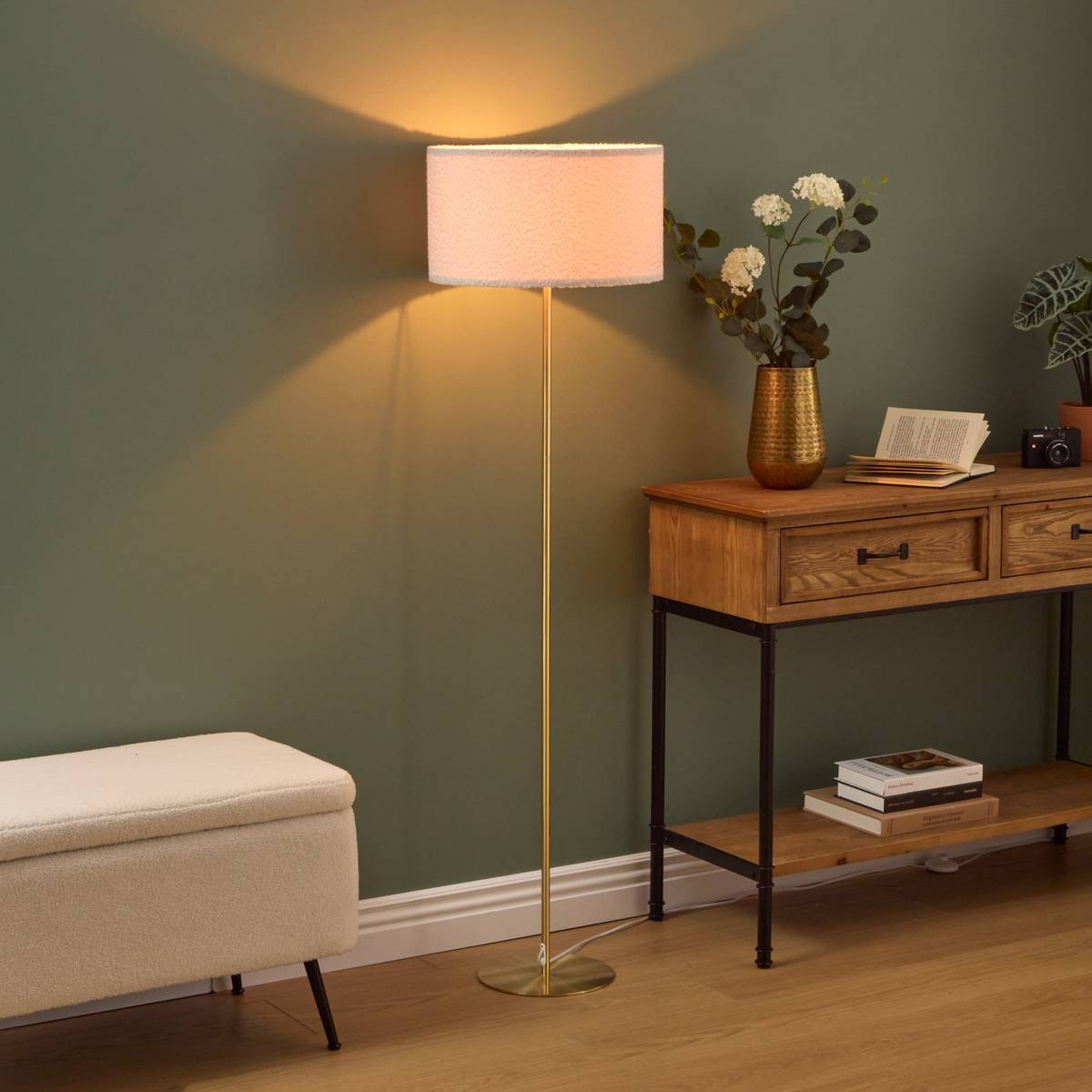 Pied de lampadaire Galia H.133cm doré
