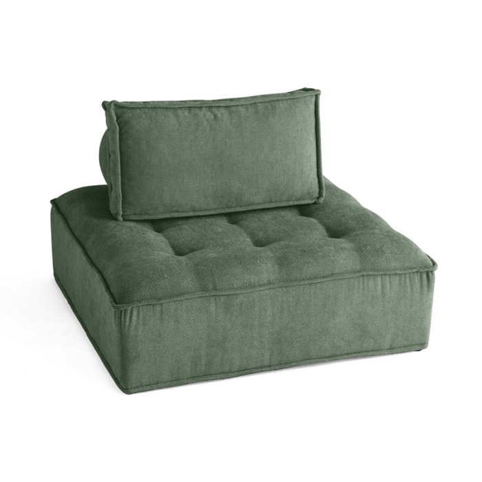 Marisol - module d'assise - velours texturé - Vert