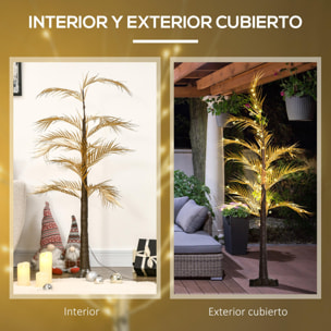 Lámpara de Pie de Palmera con 150 Luces LED IP44 Blanco Cálido 21x21x150 cm