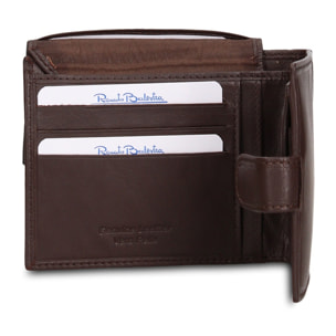 Portafoglio uomo vera pelle - Modello Eldrin Pro - Casual - 12.5 x 10.0 x 2.0 cm