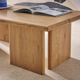 Table basse rectangulaire MDF effet chêne