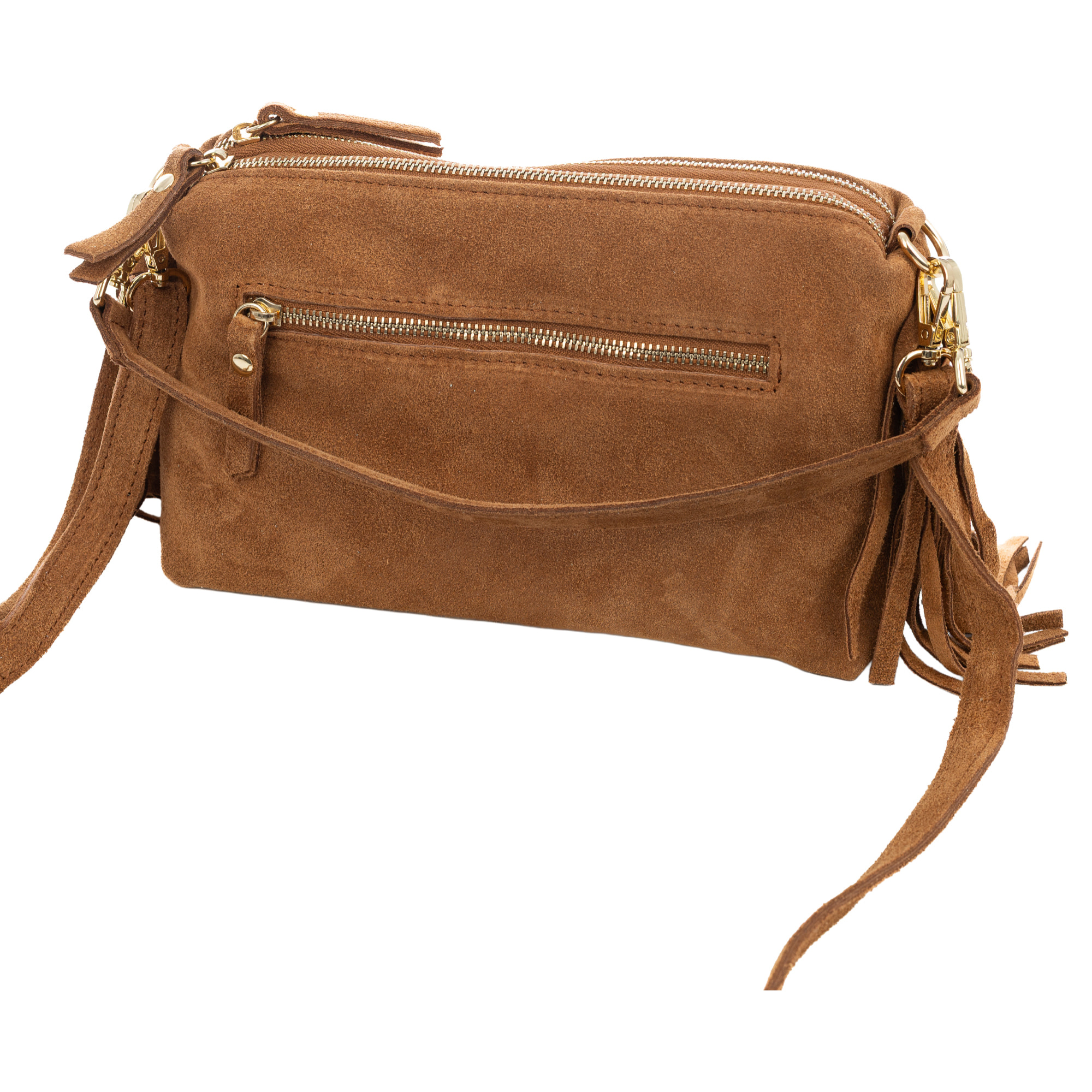 Benedetti Bolso de hombro Mujer. Piel auténtica Gamuza