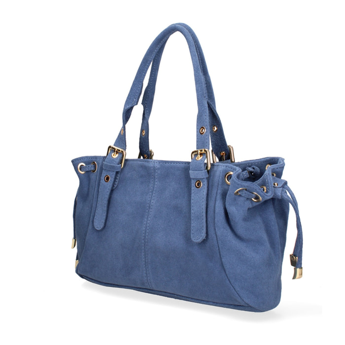 Borsa a mano da donna Made in Italy - Modello Lumena Lux - 100% pelle - 20.0 x 21.0 x 33.0 cm