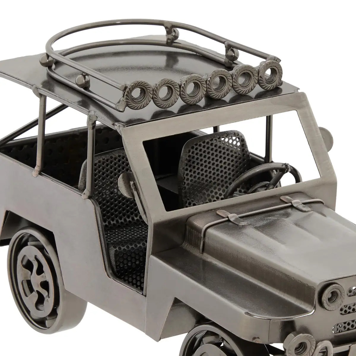 Voiture déco Imran L.24cm argent