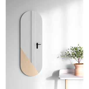 Espejo ovalado Aire haya roble claro 90x30x2 cm