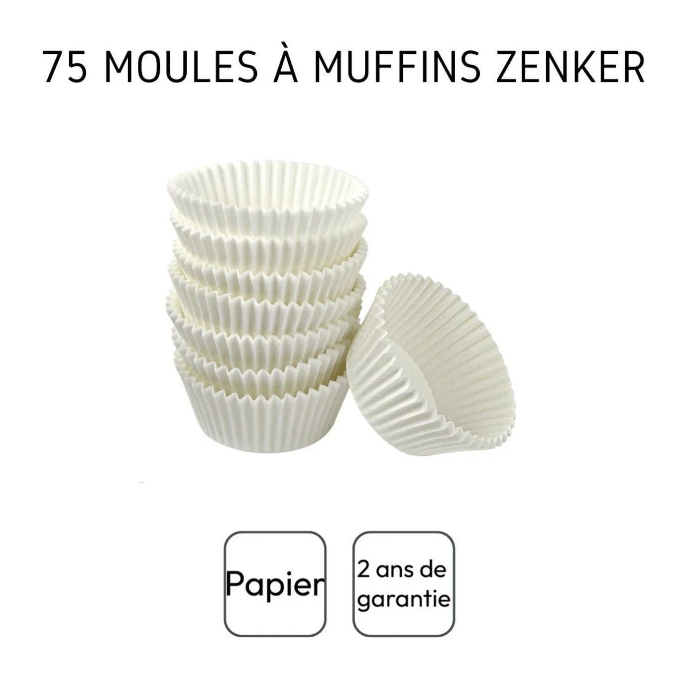 Lot de 75 moules à muffins en papier 5 cm Zenker Smart Pastry