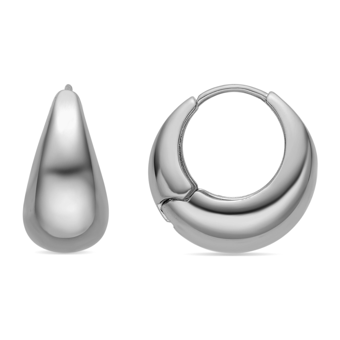Pendientes de 19,5mm de diámetro acabado plata