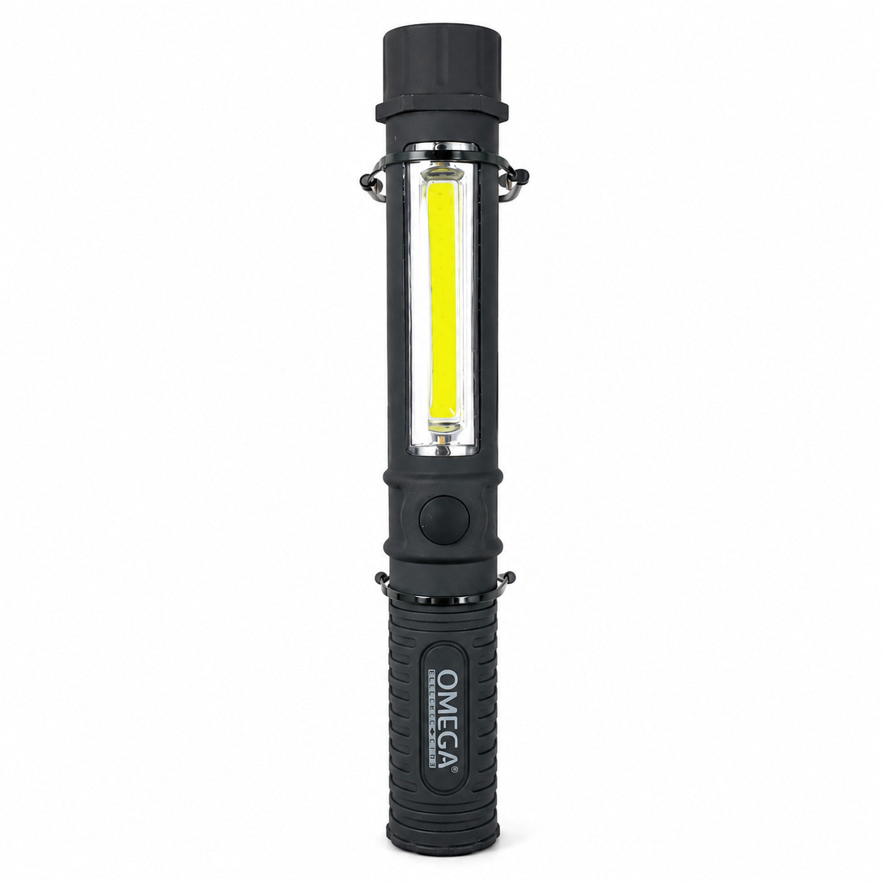 OMEGA Torcia Tascabile LED COB Pen Light Magnetica con Gancio 120+50 Lumen