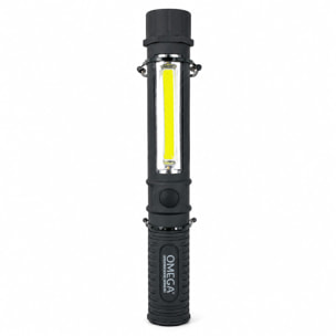 OMEGA Torcia Tascabile LED COB Pen Light Magnetica con Gancio 120+50 Lumen