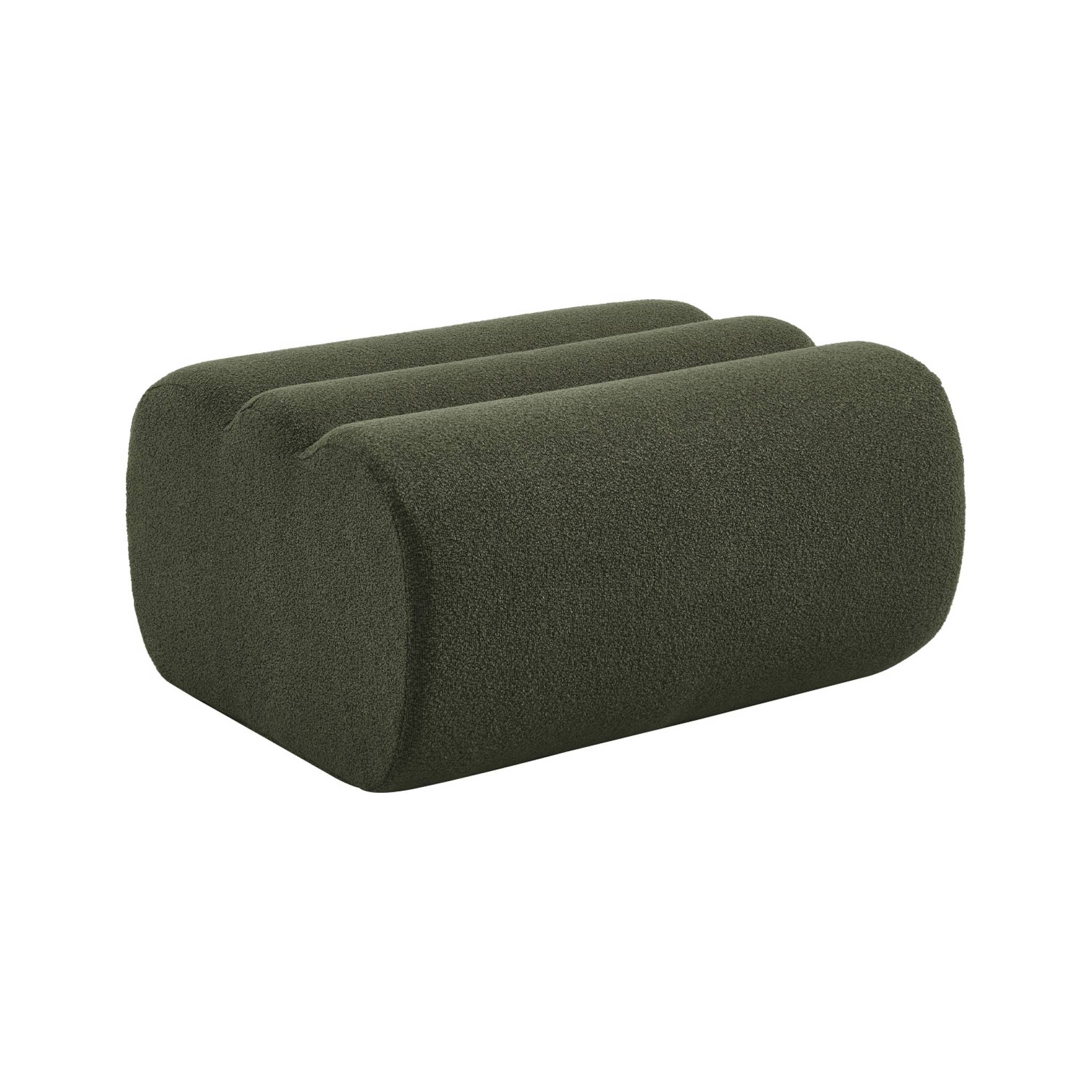 Pouf, repose-pieds pour chauffeuse Nova bouclette texturée  NOVA