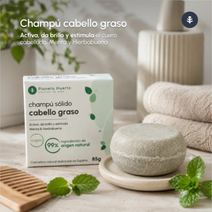 Champú sólido antigrasa Menta Planeta Huerto 85 gr