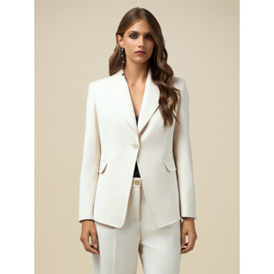 Oltre - Blazer with tailored stitching - Blanco