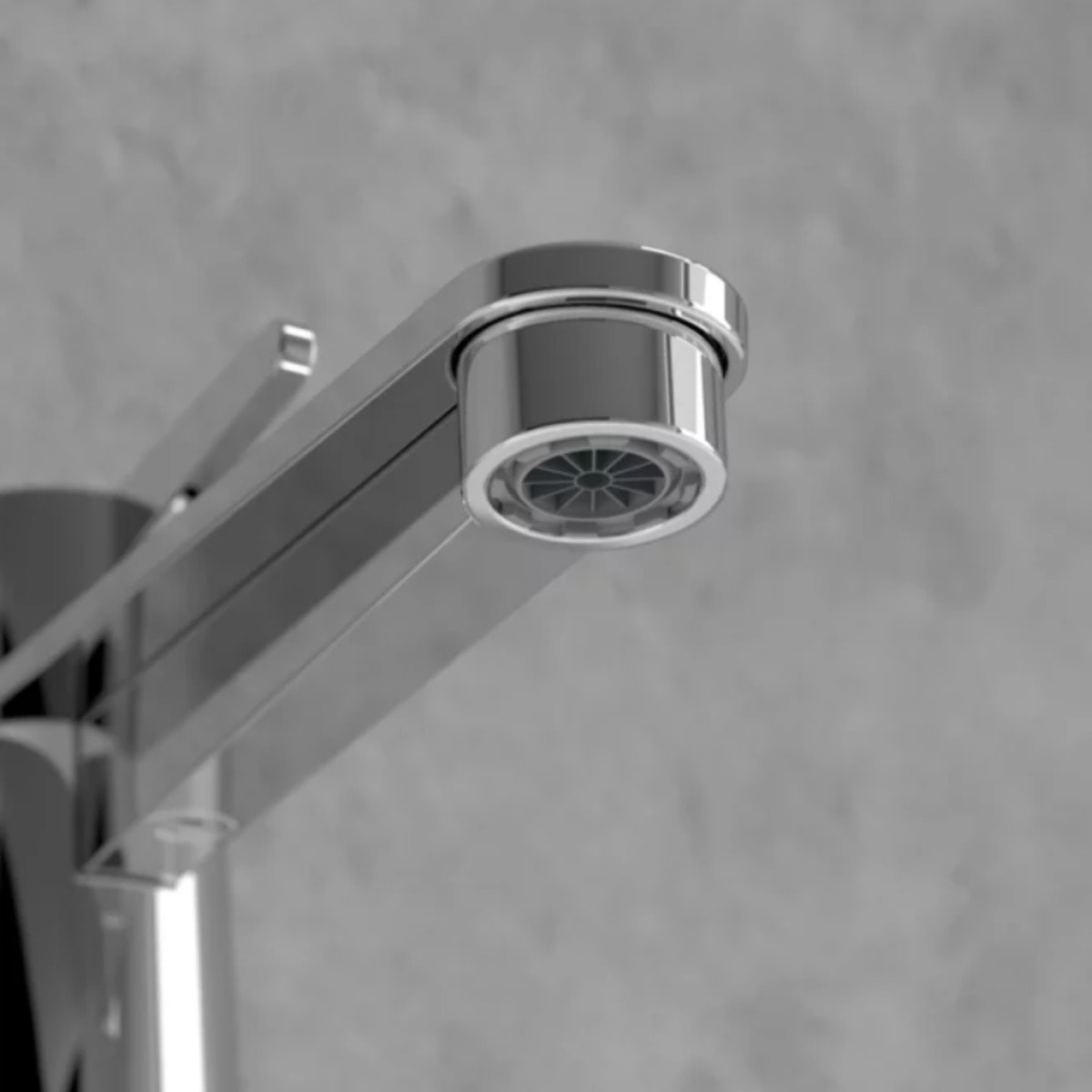 Mitigeur lavabo Conum ouverture dessus avec tirette Chrome Noir mat
