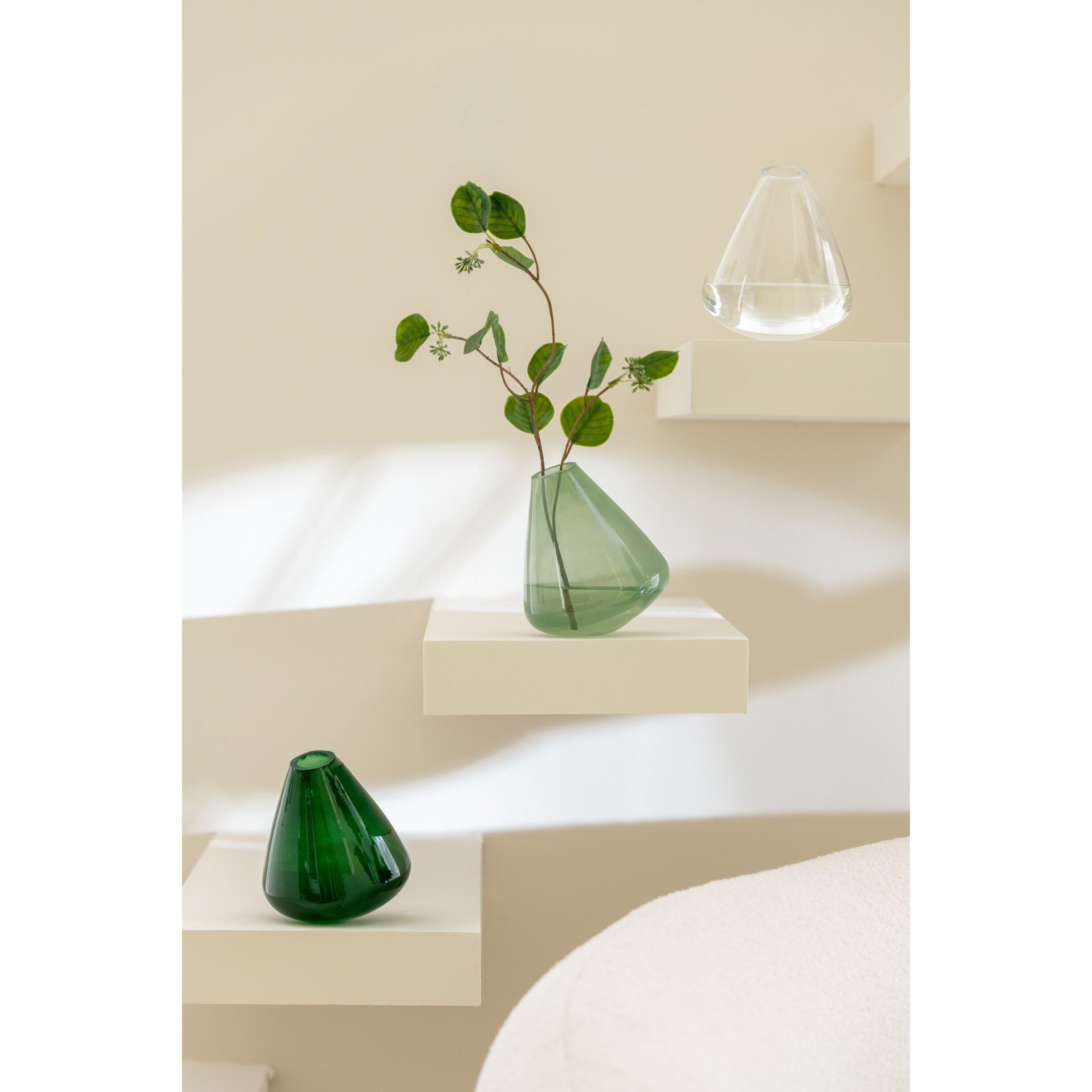 J-Line vase Topaz - verre - vert - 13.5 cm hoog