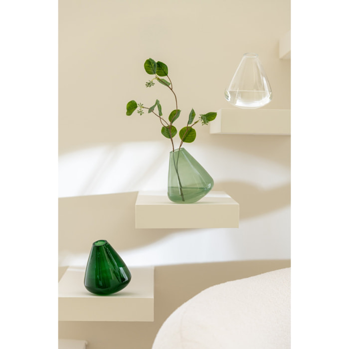 J-Line vase Topaz - verre - vert - 13.5 cm hoog
