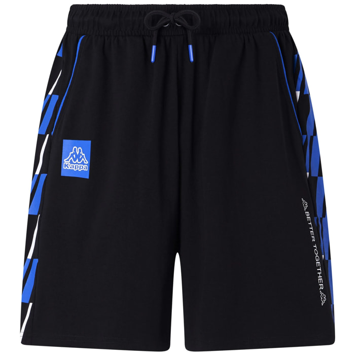 Pantaloni Corti Kappa Uomo Logo Galvino Nero