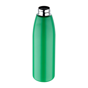 Botella de agua de pared única 750ml acero inoxidable verde con tapa de grifo colección rainbow