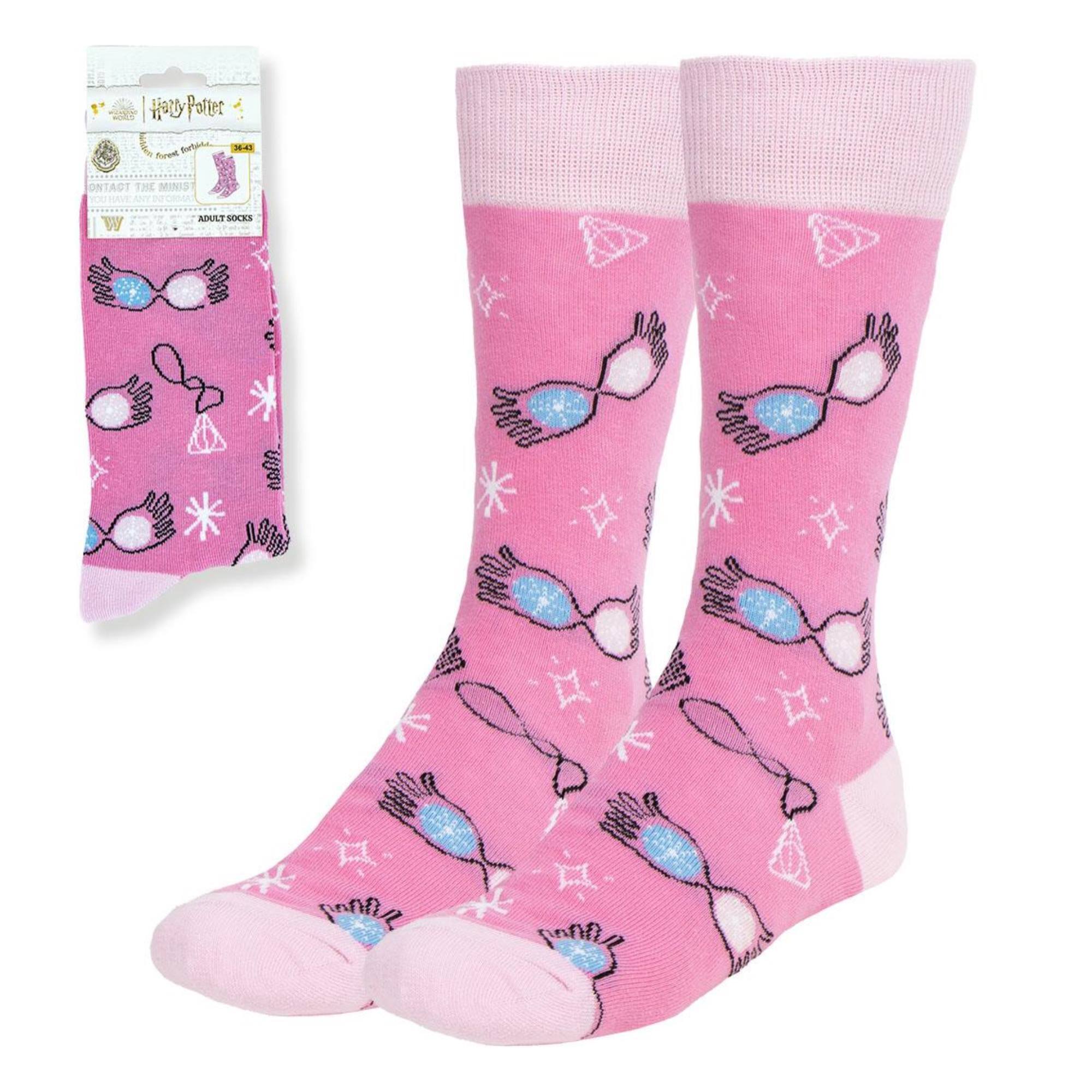 Calcetines harry potter diseño luna lovegood rosa