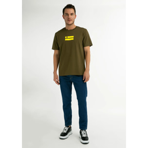 Camiseta Básica Flag Khaki D.Franklin