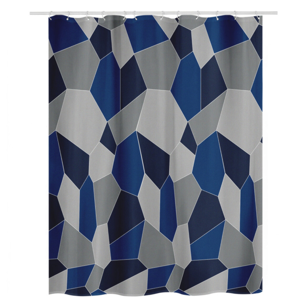 Rideau de douche Polyester ORIGAMI 180x200cm Bleu MSV