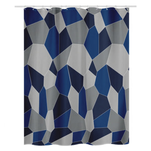 Rideau de douche Polyester ORIGAMI 180x200cm Bleu MSV