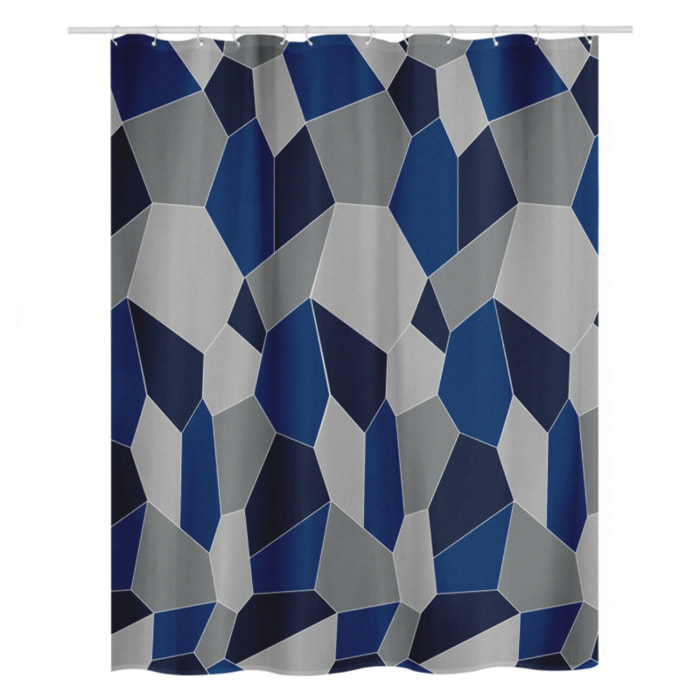 Rideau de douche Polyester ORIGAMI 180x200cm Bleu MSV