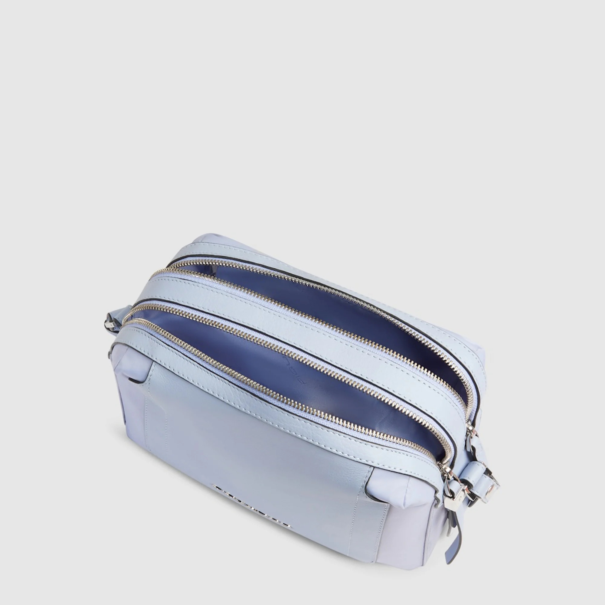 Piquadro Tracolla modello camera case in tessuto riciclato e pelle