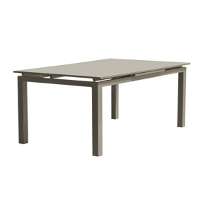 ZAHARA - Table de jardin 10 places en aluminium taupe