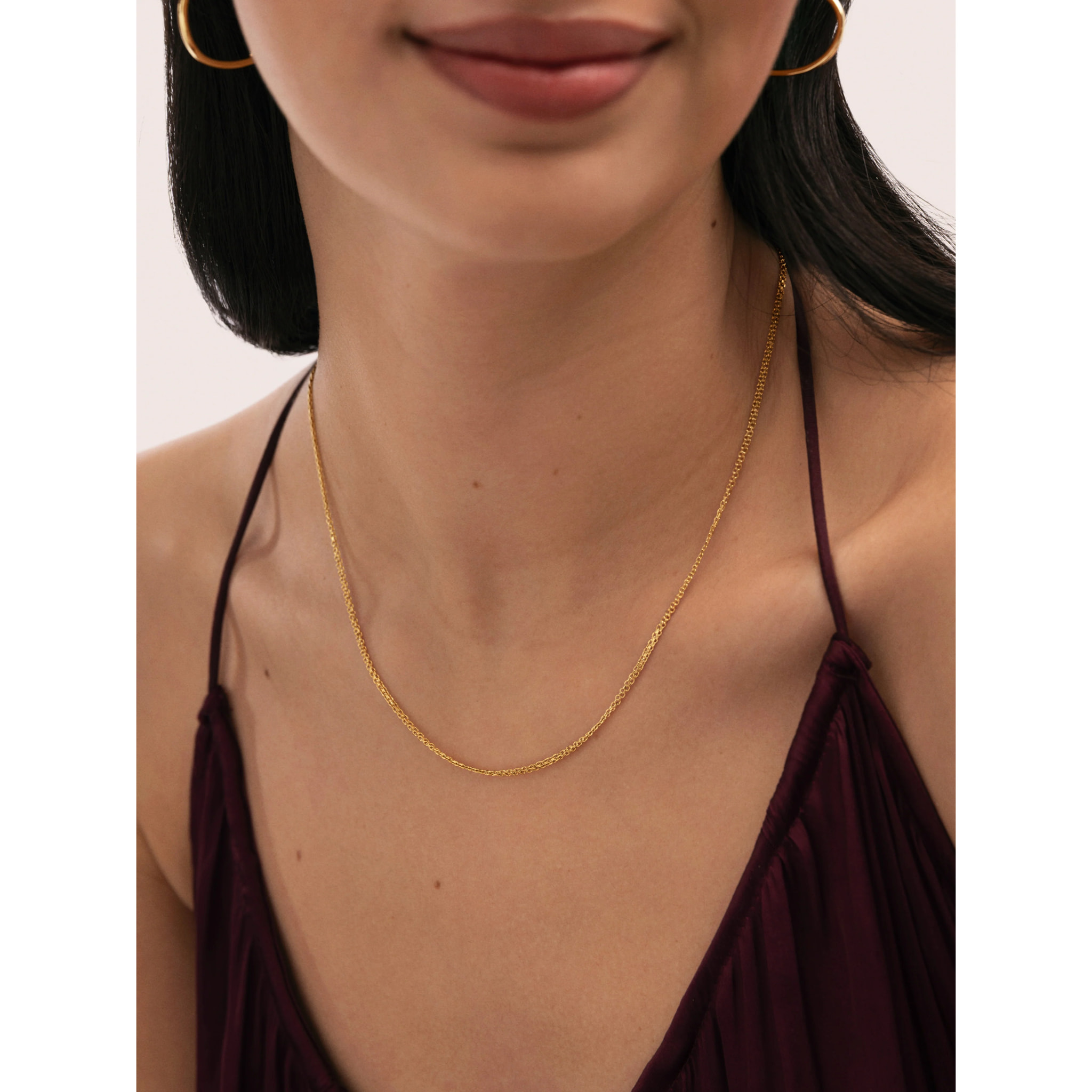 Collana Fine Tape Acciao Placcato Oro