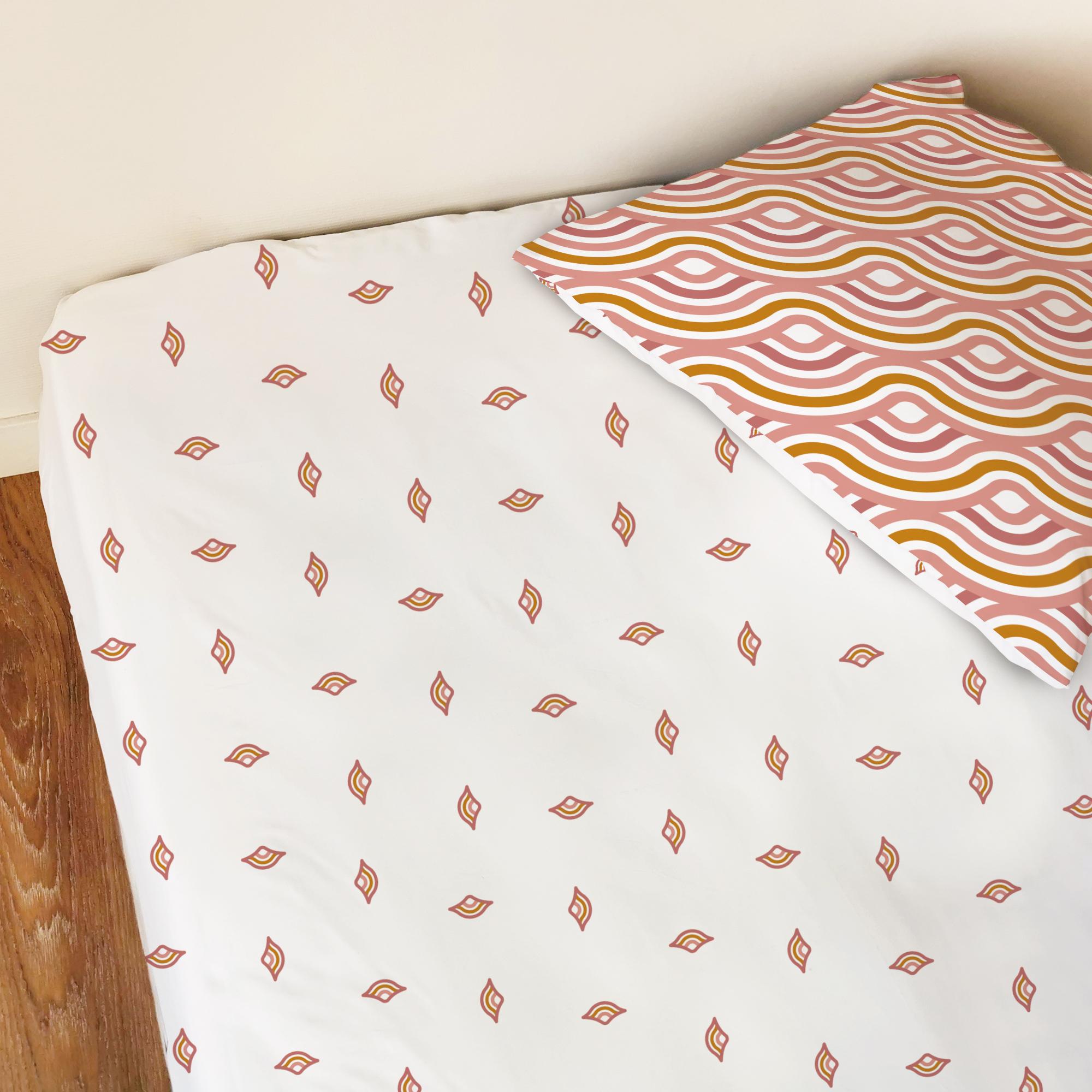 Kadolis Drap Housse Bébé Percale De Coton Bio Rayé Meilleures Ventes | Maison Et Jardin