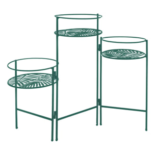 Set de 3 portes plantes noir L49cm