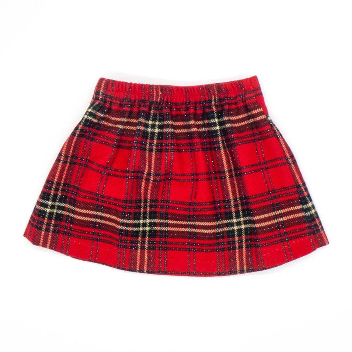 Falda a cuadros con lazo