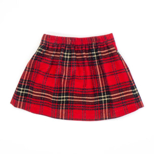 Falda a cuadros con lazo