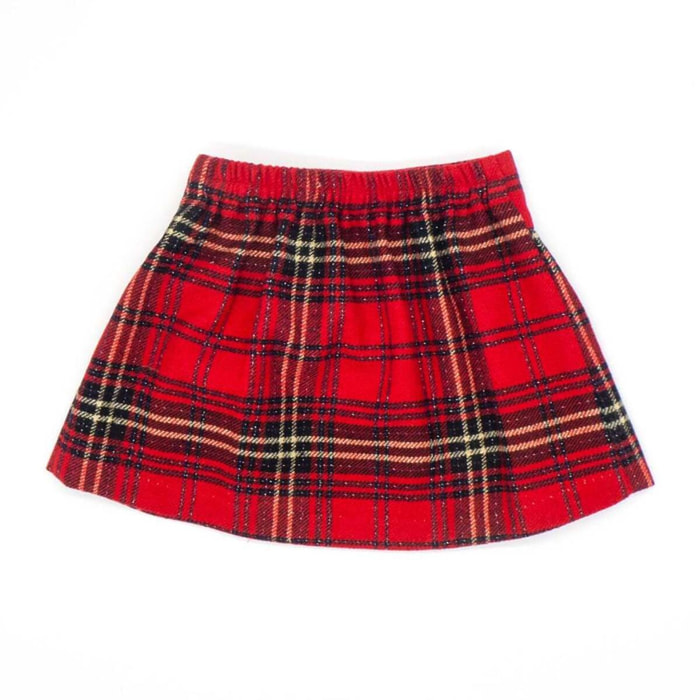 Falda a cuadros con lazo