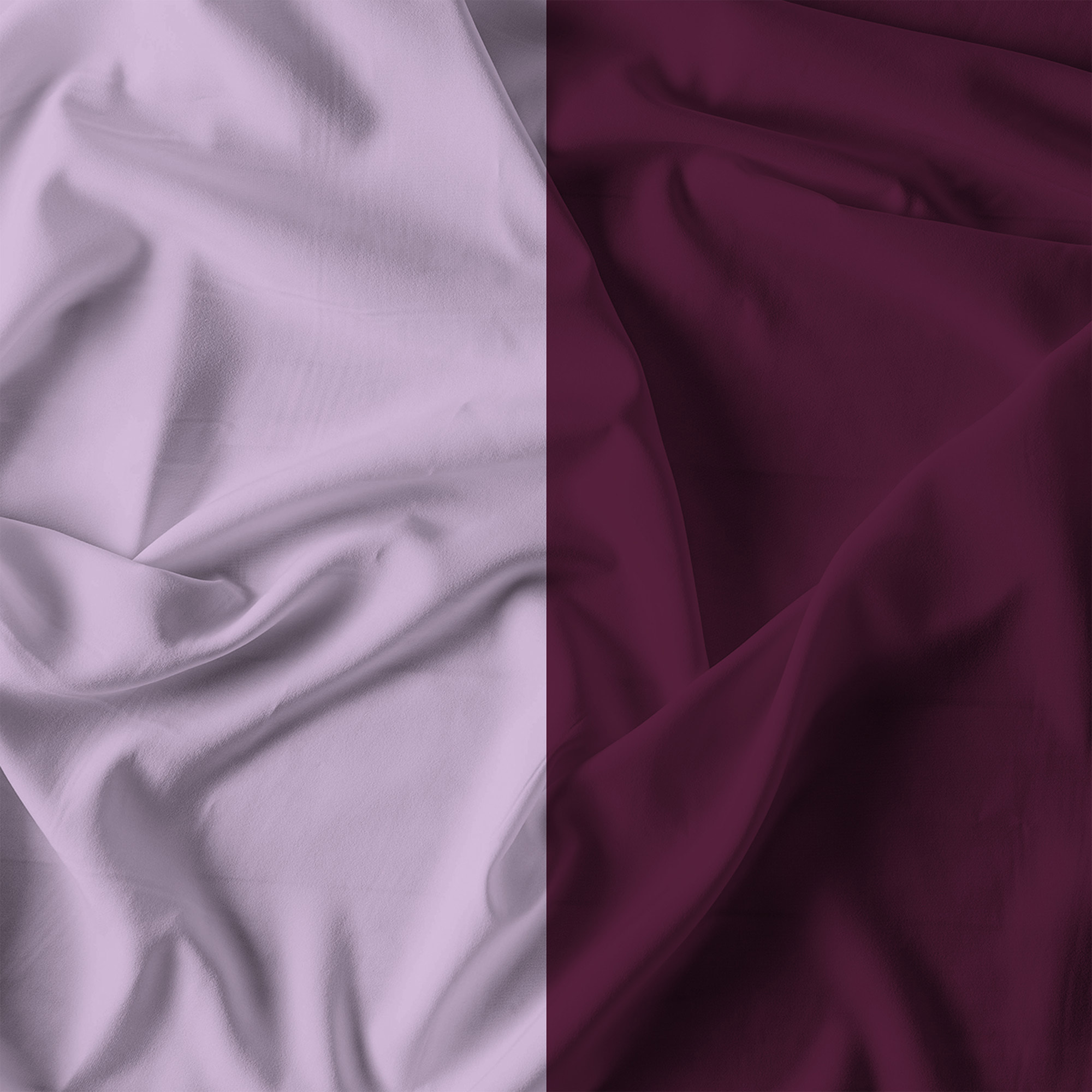COMPLETO LETTO NATURAL COLOR, 100% Cotone, Made in Italy - PRUGNA/LILLA