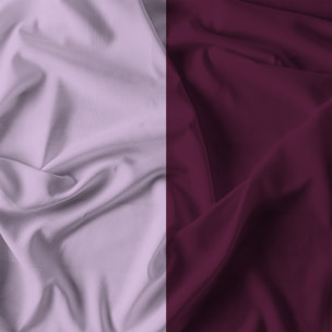 COMPLETO LETTO NATURAL COLOR, 100% Cotone, Made in Italy - PRUGNA/LILLA
