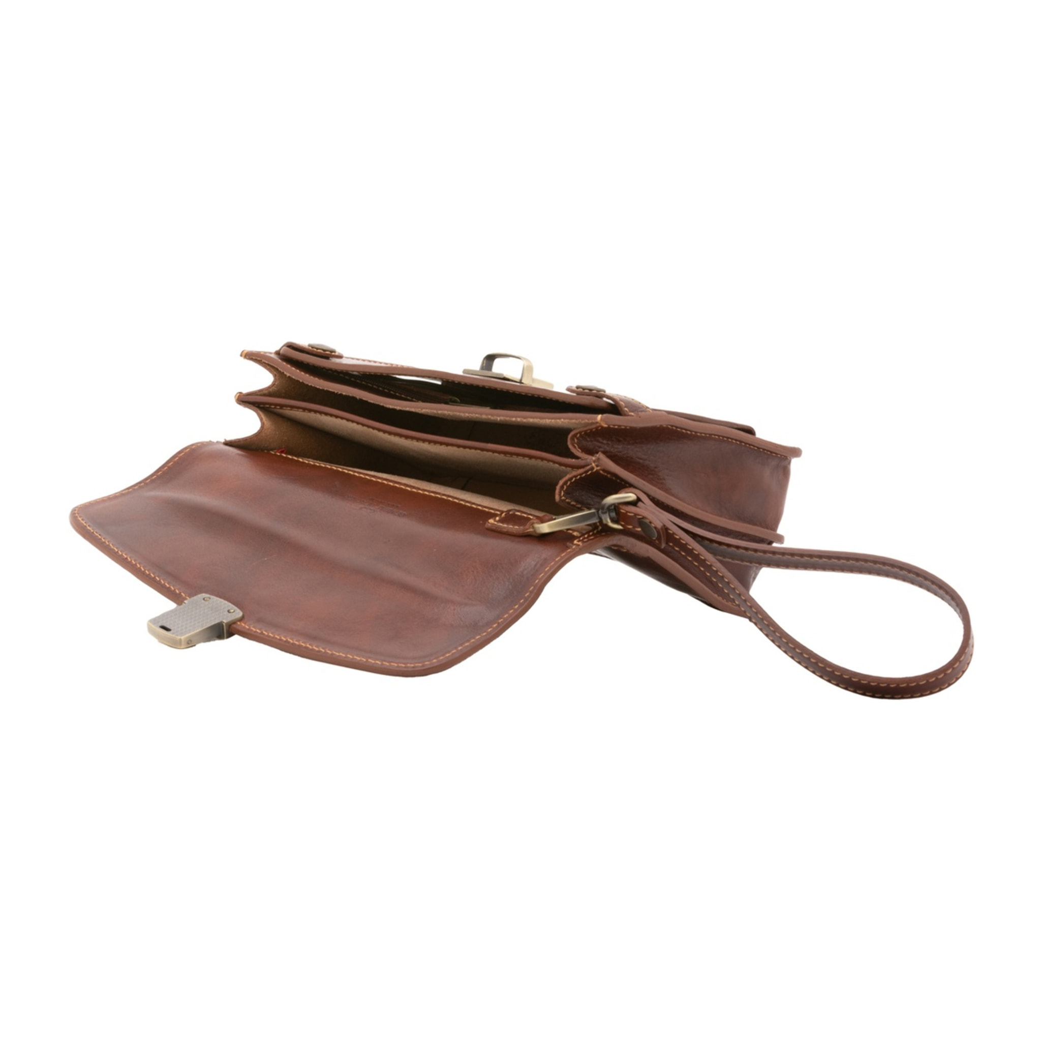 Borsa a mano da uomo in vera pelle - Modello False - 100% pelle - 24.0 x 17.0 x 8.0 cm