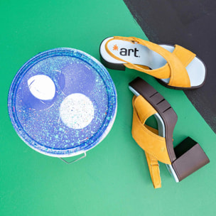 Sandalias con tacón 1990 NOBUCK DARK ORANGE / EIVISSA color Dark orange