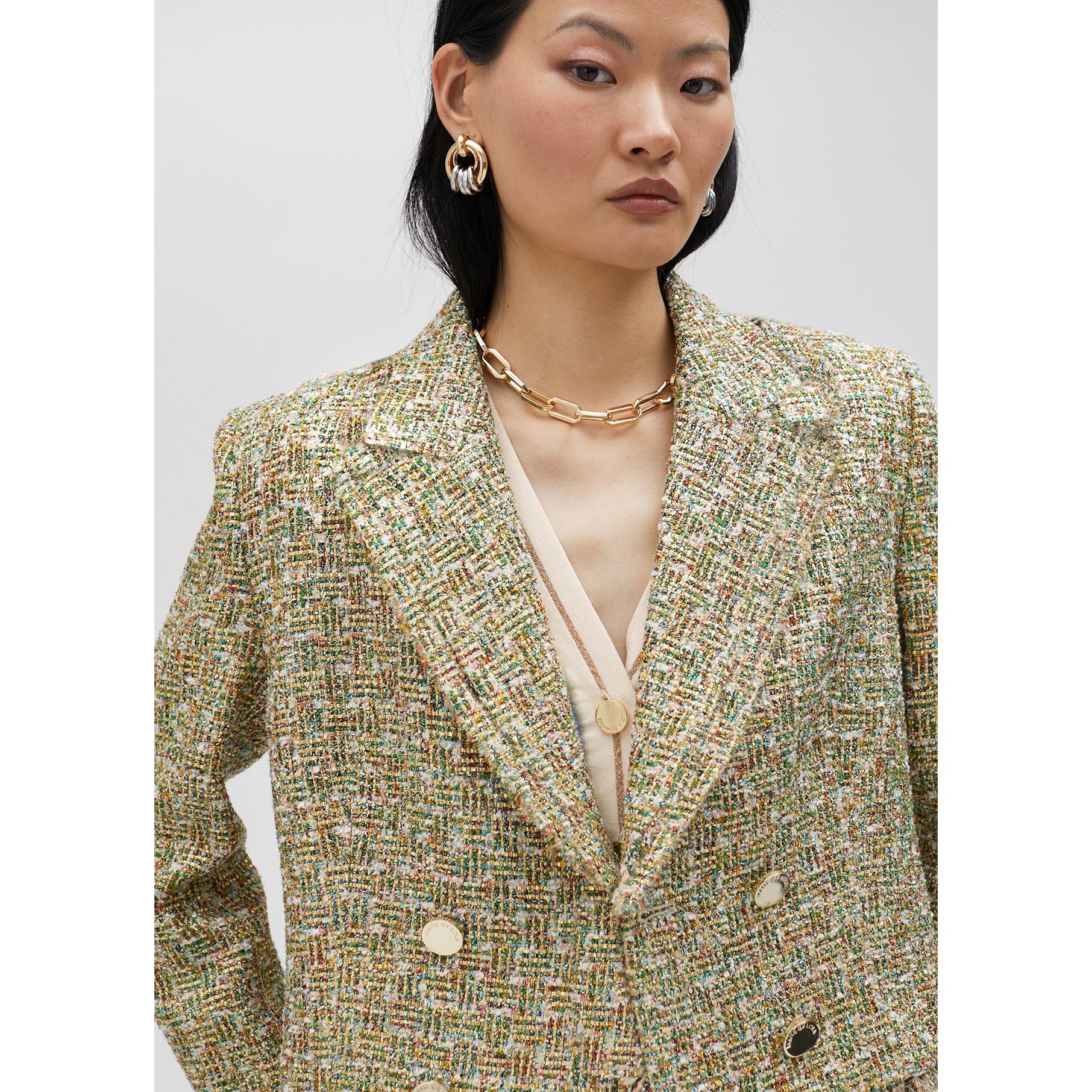 Giacca cropped in tweed