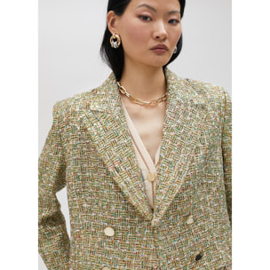 Giacca cropped in tweed