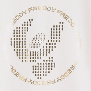 T-shirt bambina con maxi logo borchiato