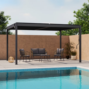 Pergola bioclimatique 3x4m lames orientables