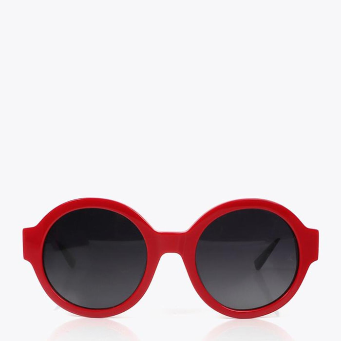 Occhiali Rotondi Combinati Rossi
