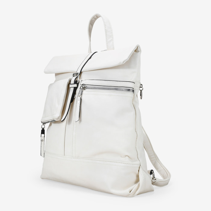 Mochila antirrobo beige con bolsillos