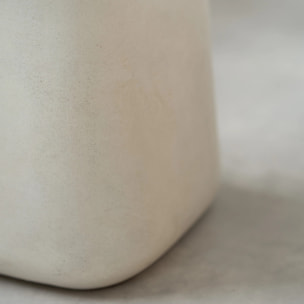 Table d'appoint carrée en béton blanc - Samui