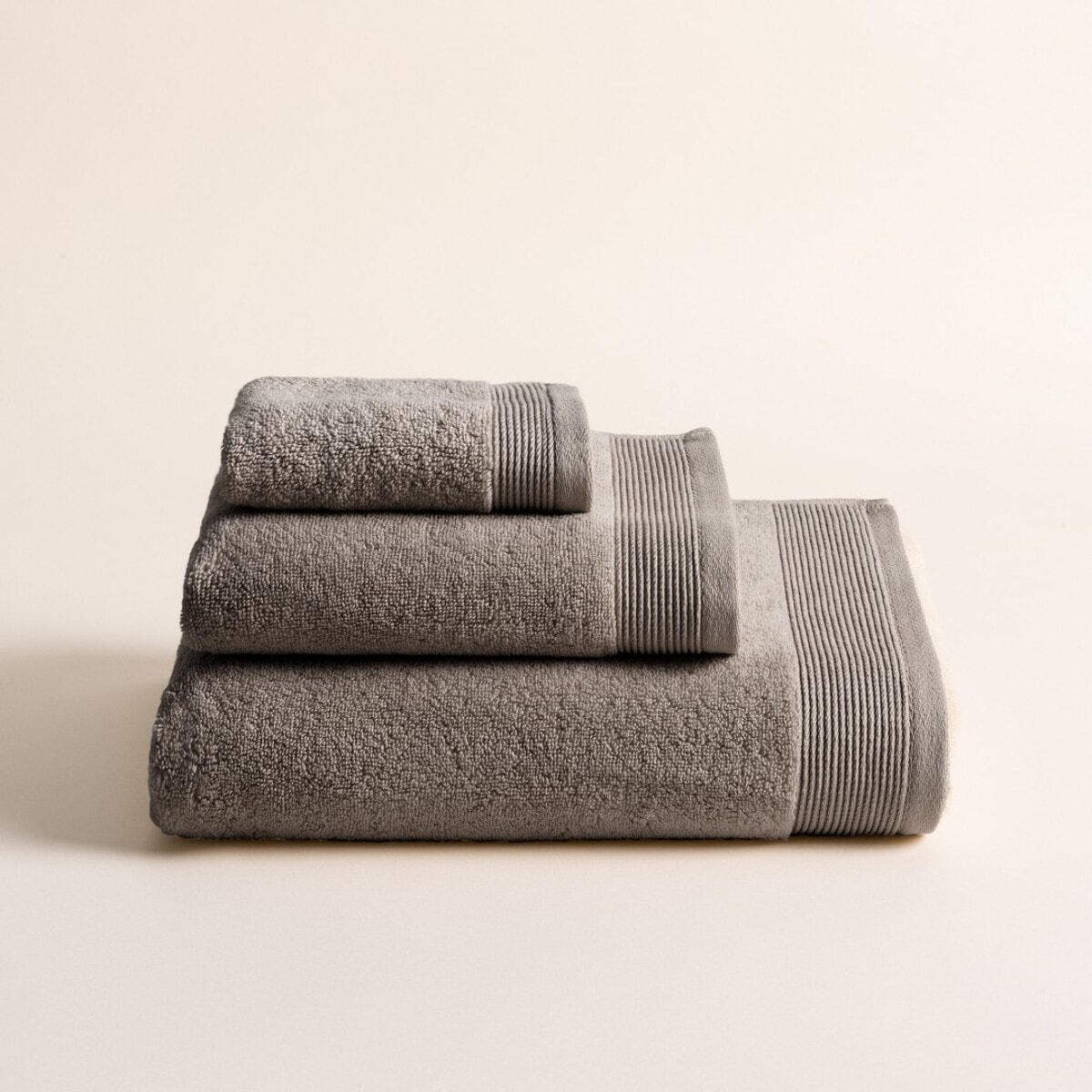 Lot de 3 serviettes Harmony Moka - Zero Twist - 600 grammes