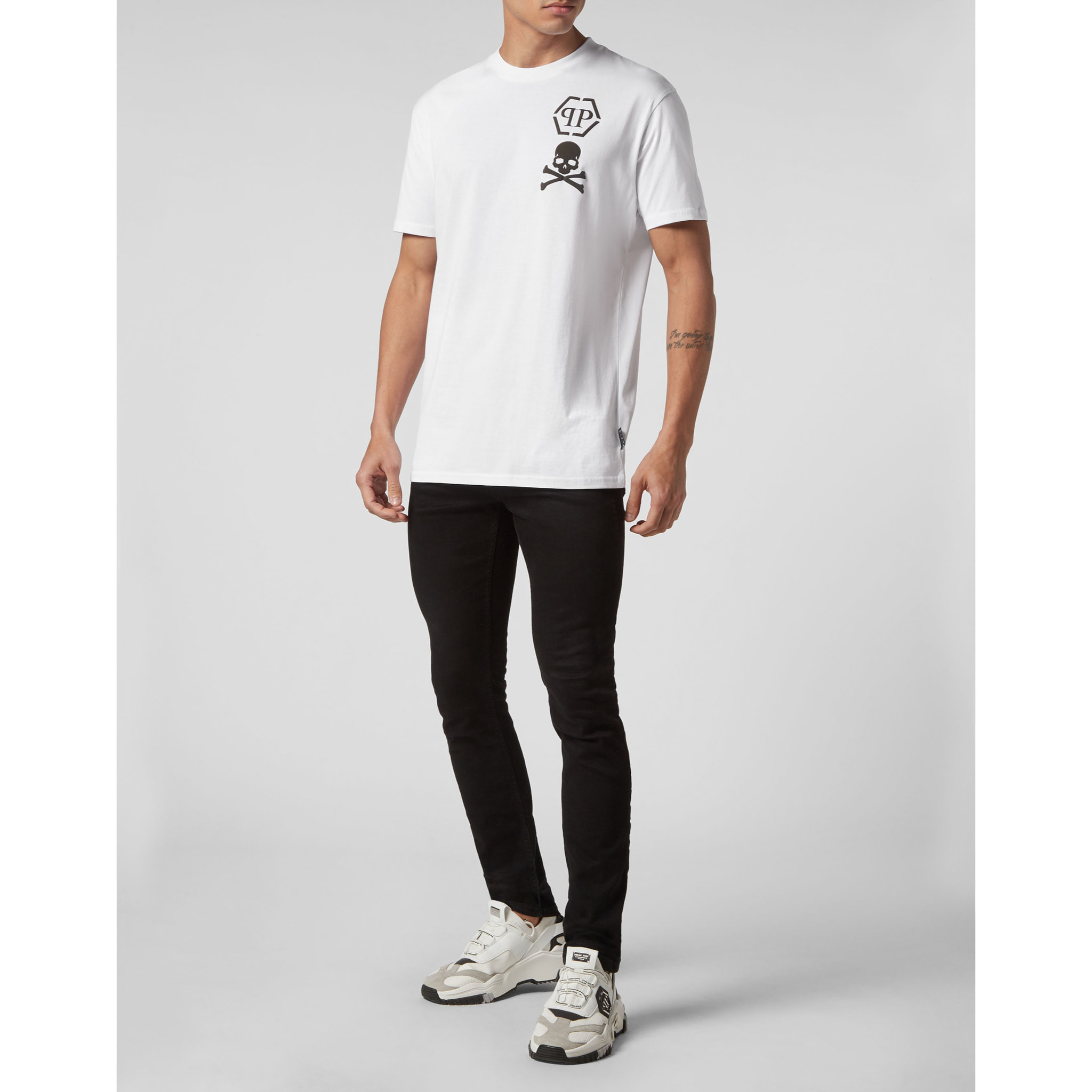 PHILIPP PLEIN Maglietta a girocollo SKULL&BONES
