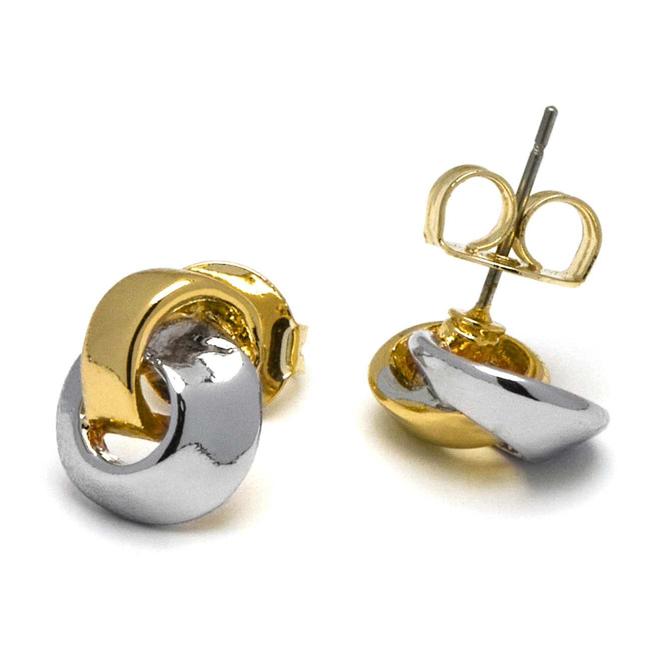 Pendientes acabados en oro amarillo de 18K